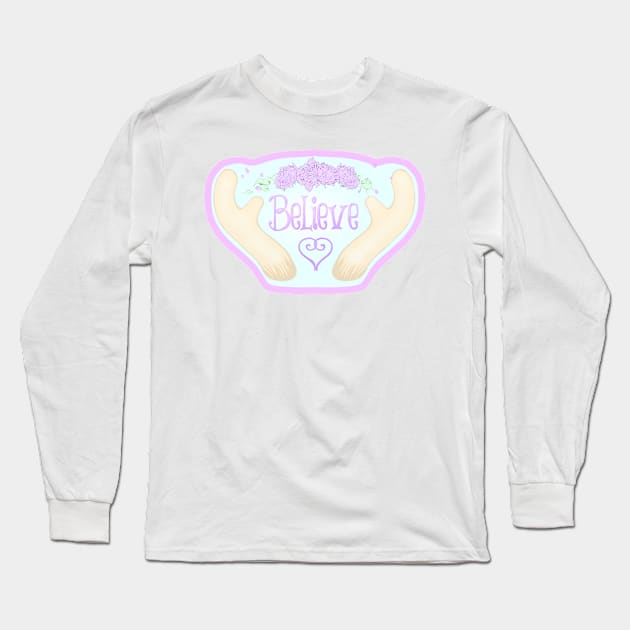 Believe Long Sleeve T-Shirt by Anathar